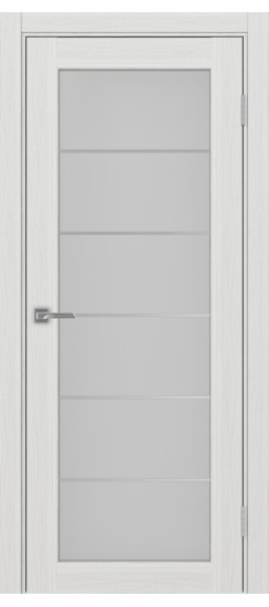 Межкомнатная дверь Парма_401АСС.2 молдинг алюм.хром.30  Ясень серебристый