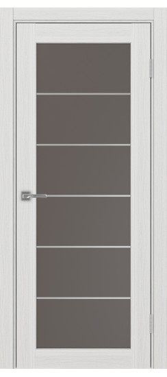 Межкомнатная дверь Парма_401АСС.2 молдинг алюм.хром.30  Ясень серебристый
