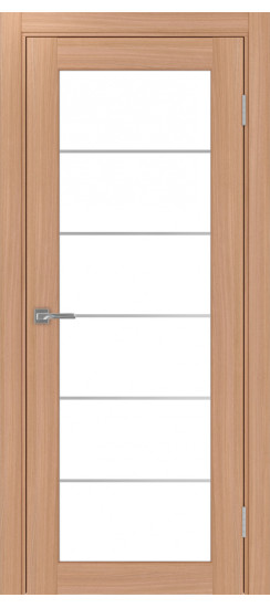 Межкомнатная дверь Парма_401АСС.2 молдинг алюм.хром.30  Ясень тёмный