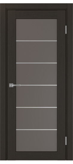 Межкомнатная дверь Парма_401АСС.2 молдинг алюм.хром.30  Венге FL