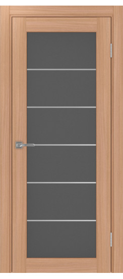 Межкомнатная дверь Парма_401АСС.2 молдинг алюм.хром.30  Ясень тёмный