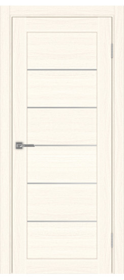 Межкомнатная дверь Парма_401АПП.1 молдинг алюм.хром.30  Ясень светлый