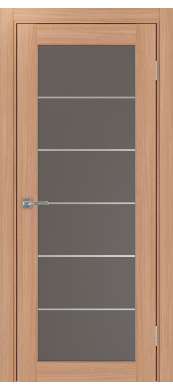 Межкомнатная дверь Парма_401АСС.2 молдинг алюм.хром.30  Ясень тёмный