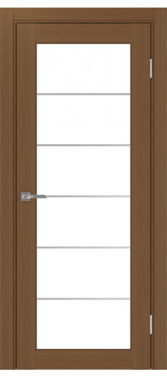 Межкомнатная дверь Парма_401АСС.2 молдинг алюм.хром.30  Орех NL