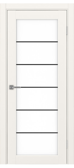 Межкомнатная дверь Парма_401АСС.2 молдинг алюм.чёрн.30  Бежевый