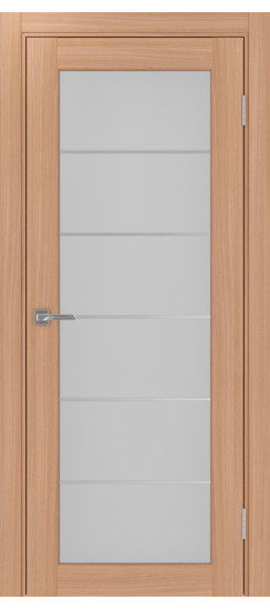 Межкомнатная дверь Парма_401АСС.2 молдинг алюм.хром.30  Ясень тёмный