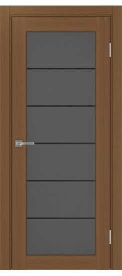 Межкомнатная дверь Парма_401АСС.2 молдинг алюм.чёрн.30  Орех NL