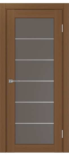 Межкомнатная дверь Парма_401АСС.2 молдинг алюм.хром.30  Орех NL