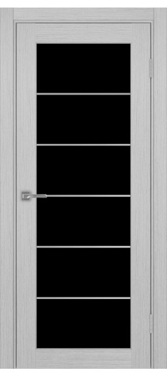 Межкомнатная дверь Парма_401АСС.2 молдинг алюм.хром.30  Дуб серый FL