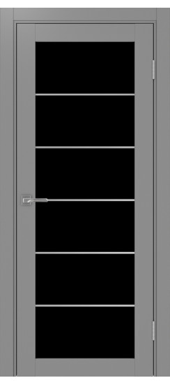Межкомнатная дверь Турин_501АСС.2 молдинг алюм.хром.30  Серый