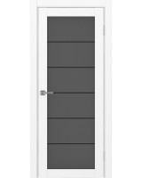 Турин_501АСС.2 молдинг алюм.чёрн. ЭКО-шпон Белый снежный