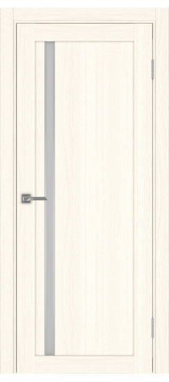 Межкомнатная дверь Турин_527АПС.121 молдинг алюм.хром.35  Ясень светлый