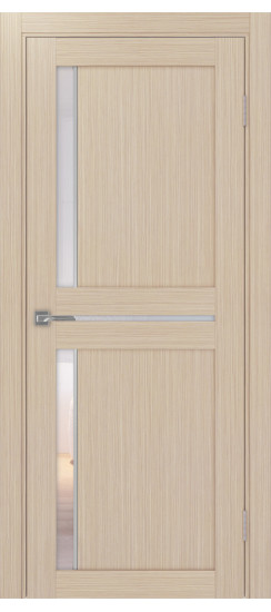 Межкомнатная дверь Турин_523АПС.221 молдинг алюм.хром.60  Дуб беленый FL