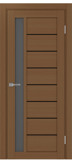 Межкомнатная дверь Турин_554АПП.21 молдинг алюм.чёрн.60  Орех NL