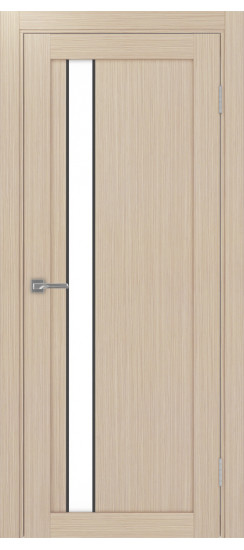 Межкомнатная дверь Турин_528AПП.121 молдинг алюм.чёрн.60  Дуб беленый FL