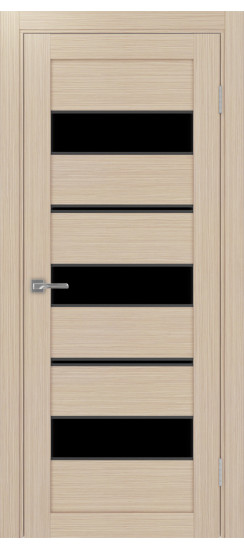 Межкомнатная дверь Турин_526АППmax.122 молдинг алюм.чёрн.40  Дуб беленый FL