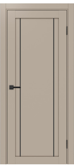 Межкомнатная дверь Турин_522AПП.111 молдинг алюм.чёрн.60  Мокко