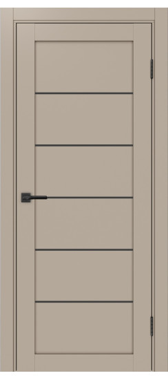 Межкомнатная дверь Турин_501AПП.1 молдинг алюм.чёрн.30  Мокко