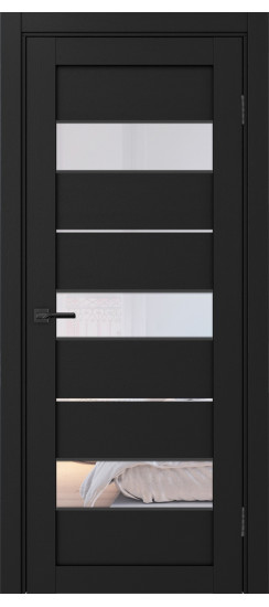 Межкомнатная дверь Турин_526АПС.122 молдинг алюм.чёрн.40  Антрацит