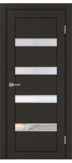 Межкомнатная дверь Турин_505AПC.12 молдинг алюм.хром.30  Венге FL