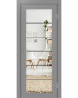 Турин_501АСС.2 молдинг алюм.чёрн. ЭКО-шпон Серый