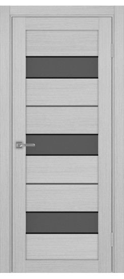 Межкомнатная дверь Турин_526АПС.122 молдинг алюм.чёрн.40  Дуб серый FL