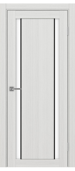 Межкомнатная дверь Турин_522AПП.212 молдинг алюм.чёрн.60  Ясень серебристый