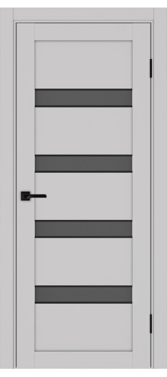 Межкомнатная дверь Турин_505AПC.12 молдинг алюм.чёрн.30  Пепельный