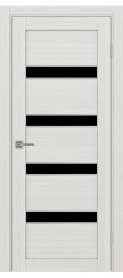 Межкомнатная дверь Турин_505AПC.12 молдинг алюм.хром.30  Ясень серебристый