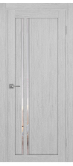 Межкомнатная дверь Турин_525АПС.121 молдинг алюм.хром.60  Дуб серый FL