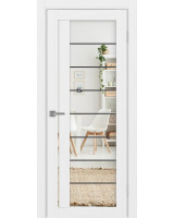 Турин_524АСС.22 молдинг алюм.чёрн. ЭКО-шпон Белый лёд