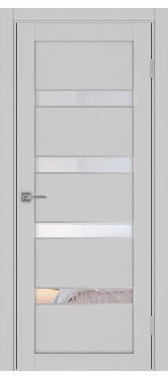 Межкомнатная дверь Турин_505AПC.12 молдинг алюм.хром.30  Пепельный