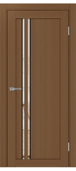 Межкомнатная дверь Турин_525АПС.121 молдинг алюм.чёрн.60  Орех NL