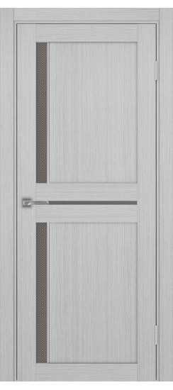 Межкомнатная дверь Турин_523АПС.221 молдинг алюм.хром.60  Дуб серый FL