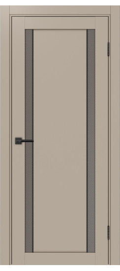 Межкомнатная дверь Турин_522АПС.212 молдинг алюм.чёрн.60  Мокко