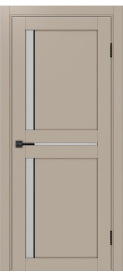 Межкомнатная дверь Турин_523АПС.221 молдинг алюм.чёрн.60  Мокко