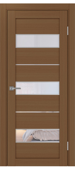 Межкомнатная дверь Турин_526АПС.122 молдинг алюм.хром.40  Орех NL