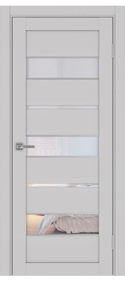 Межкомнатная дверь Турин_526АПС.122 молдинг алюм.хром.40  Пепельный