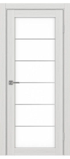 Межкомнатная дверь Турин_501АСС.2 молдинг алюм.хром.30  Ясень серебристый