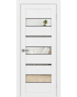 Турин_526АППmax.122 молдинг алюм.чёрн. ЭКО-шпон Белый лёд