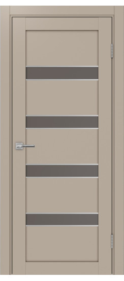 Межкомнатная дверь Турин_505AПC.12 молдинг алюм.хром.30  Мокко