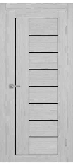 Межкомнатная дверь Турин_524AПП.11 молдинг алюм.чёрн.60  Дуб серый FL