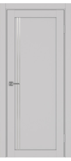 Межкомнатная дверь Турин_566АПП.111 молдинг алюм.хром.35  Пепельный