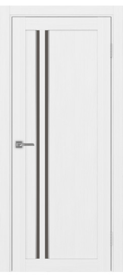 Межкомнатная дверь Турин_525АПС.121 молдинг алюм.хром.60  Белый лёд