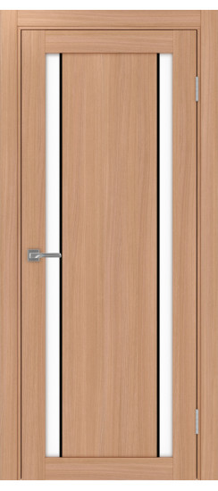 Межкомнатная дверь Турин_522AПП.212 молдинг алюм.чёрн.60  Ясень тёмный