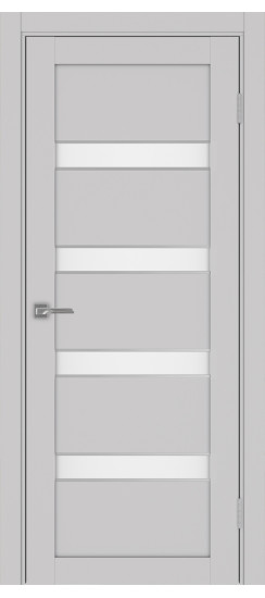 Межкомнатная дверь Турин_505AПC.12 молдинг алюм.хром.30  Пепельный