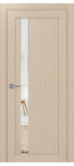 Межкомнатная дверь Турин_528AПП.121 молдинг алюм.хром.60  Дуб беленый FL