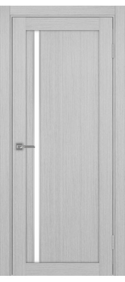 Межкомнатная дверь Турин_527АПС.121 молдинг алюм.хром.35  Дуб серый FL