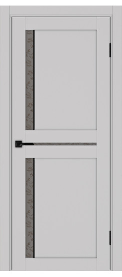 Межкомнатная дверь Турин_523АПС.221 молдинг алюм.чёрн.60  Пепельный