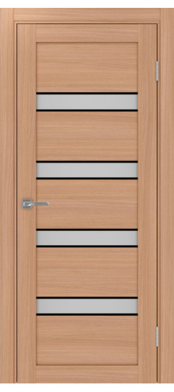 Межкомнатная дверь Турин_505AПC.12 молдинг алюм.чёрн.30  Ясень тёмный